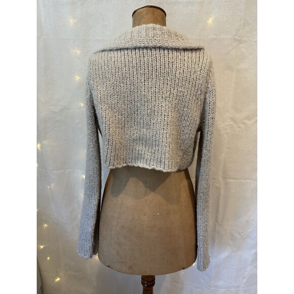 Free People Cream Wool Blend Cropped Cardigan (S) - Picture 4 of 6